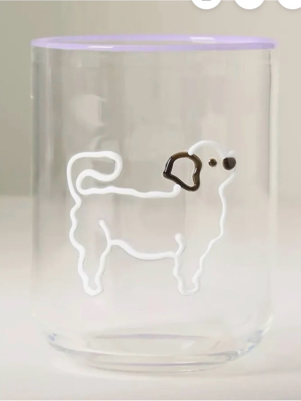 Anthropologie Love Notes icon glass Shih Tzu dog.🐶
